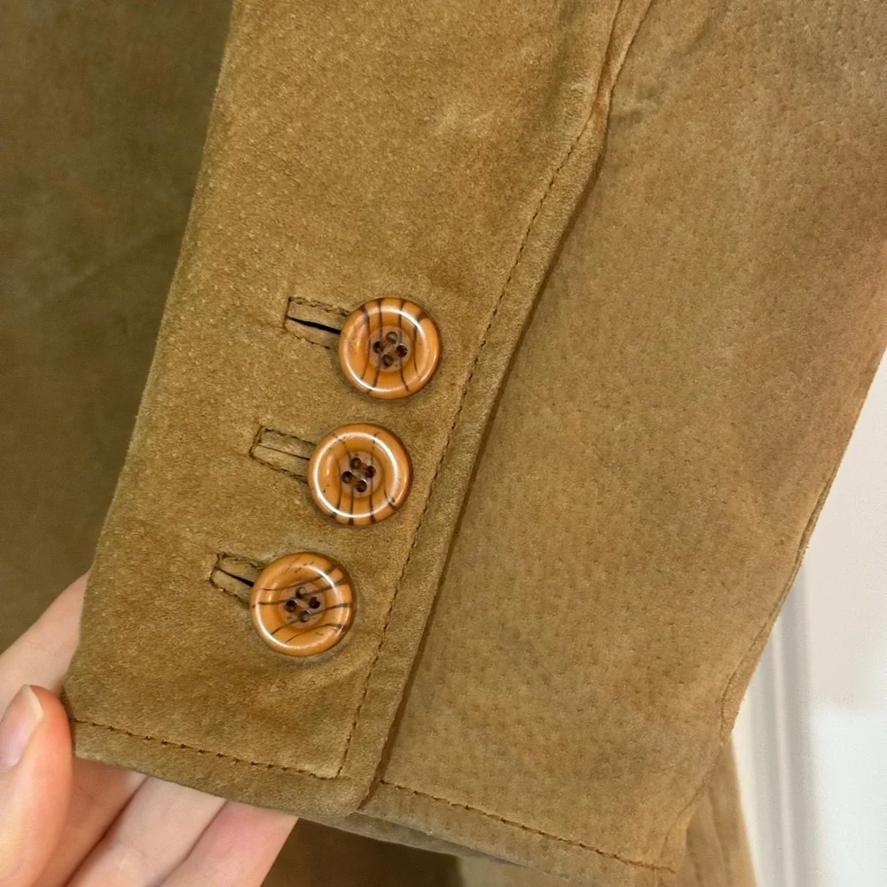 BB Dakota Tan Suede Leather Women’s Jacket | Western Leather Women’s Jacket - Picture 6 of 7